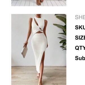 SHEIN Cut-Out Midi Dress